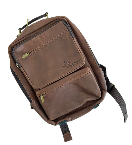 Boldric Leather Backpack with Multiple Pockets – Stylish & Functional - Boldric