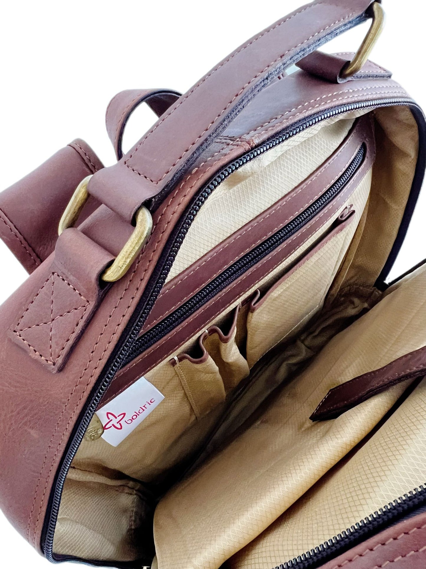 Boldric Leather Backpack with Multiple Pockets – Stylish & Functional