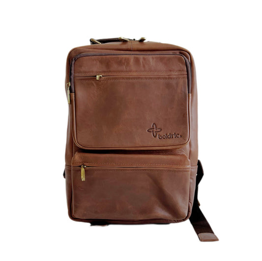 Boldric Leather Backpack with Multiple Pockets – Stylish & Functional