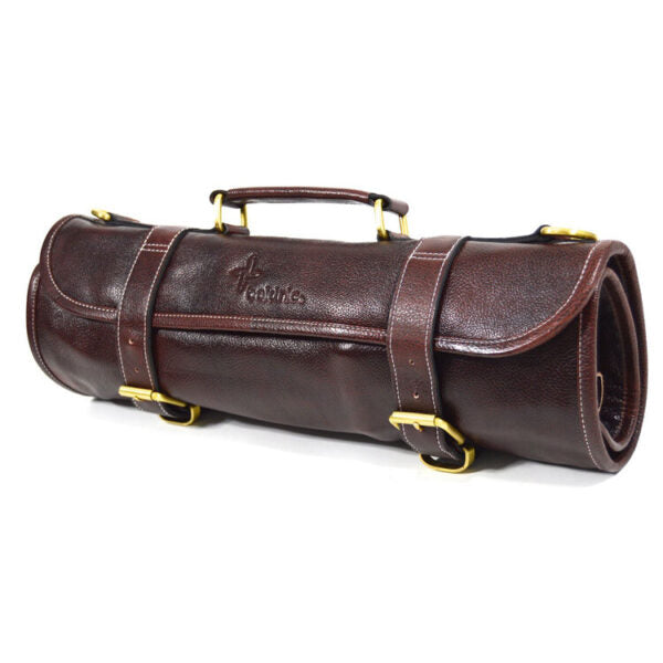 Leather 9 Pocket Knife Roll - Boldric