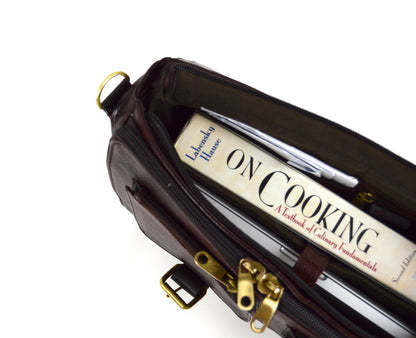 Leather Messenger Knife Bag