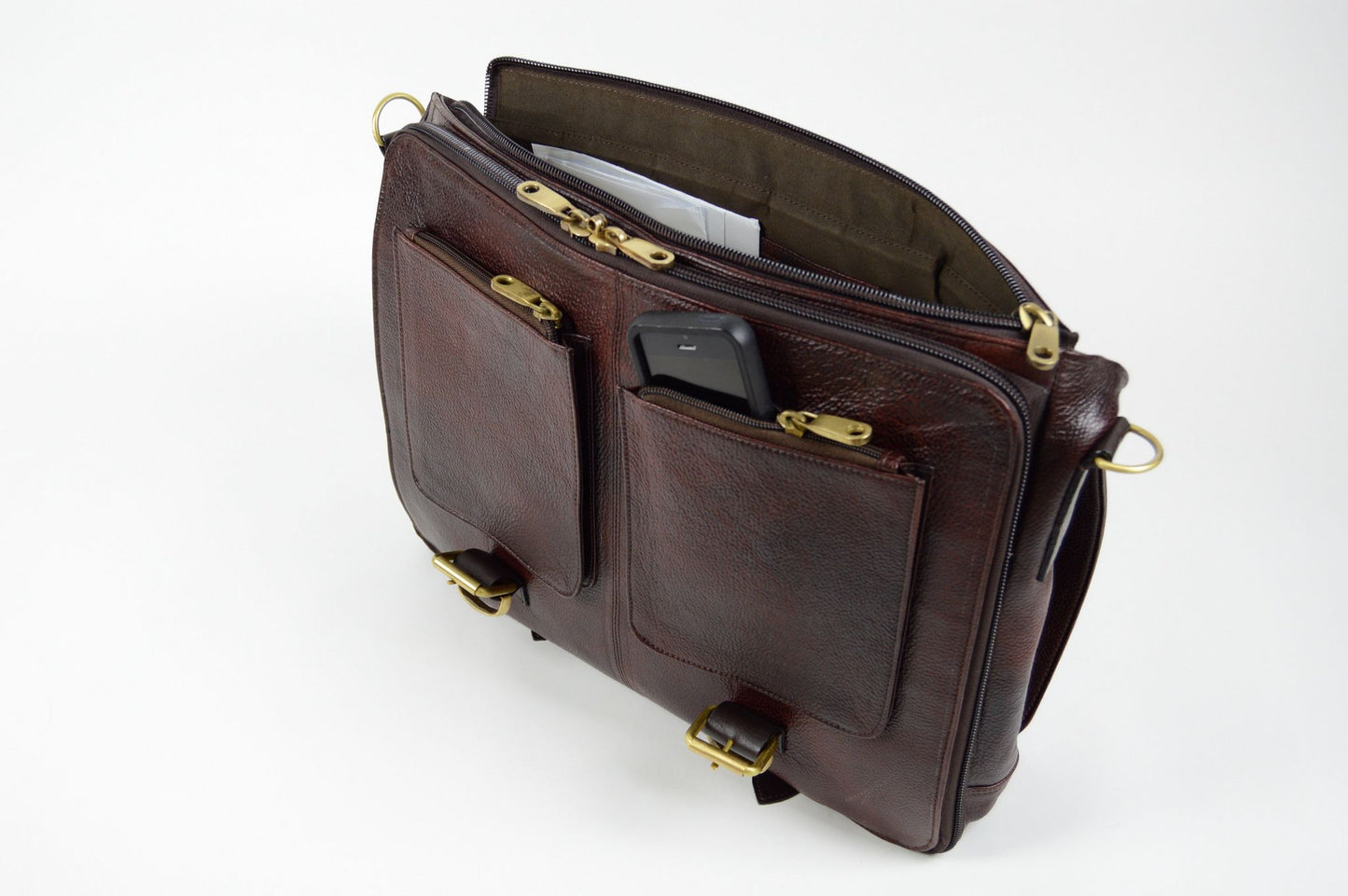 Leather Messenger Knife Bag