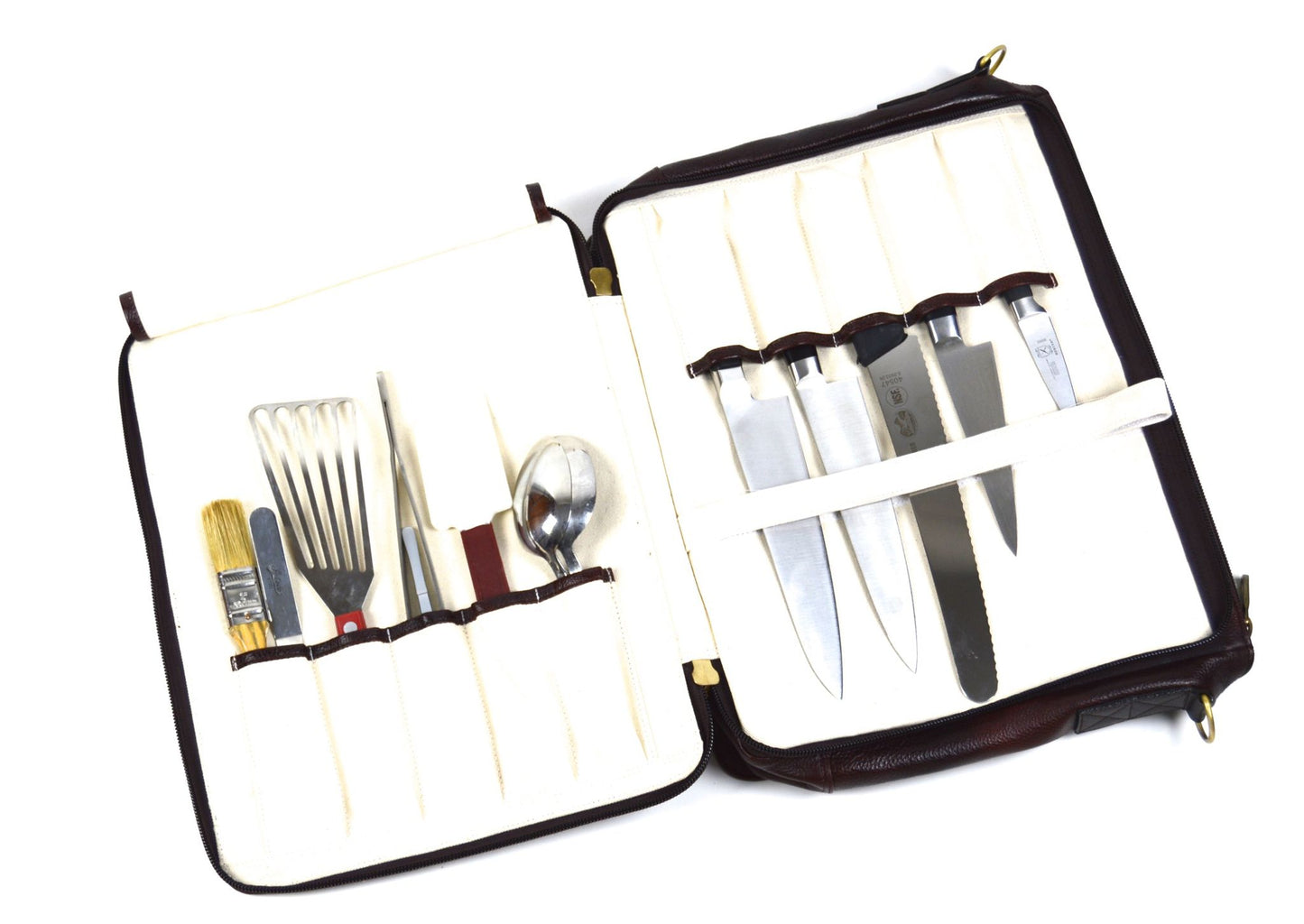 Leather Messenger Knife Bag