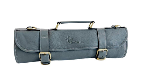Leather 9 Pocket Knife Roll - Boldric
