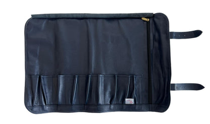 Leather 9 Pocket Knife Roll