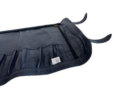 Leather 9 Pocket Knife Roll